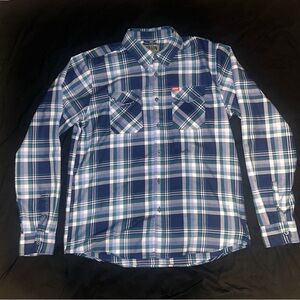 DIXXON Navy and White Plaid Button Down Shirt - The Nada